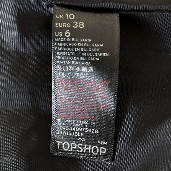 Topshop black mini dress with floral pattern - Size 10 - Picture 15 of 16